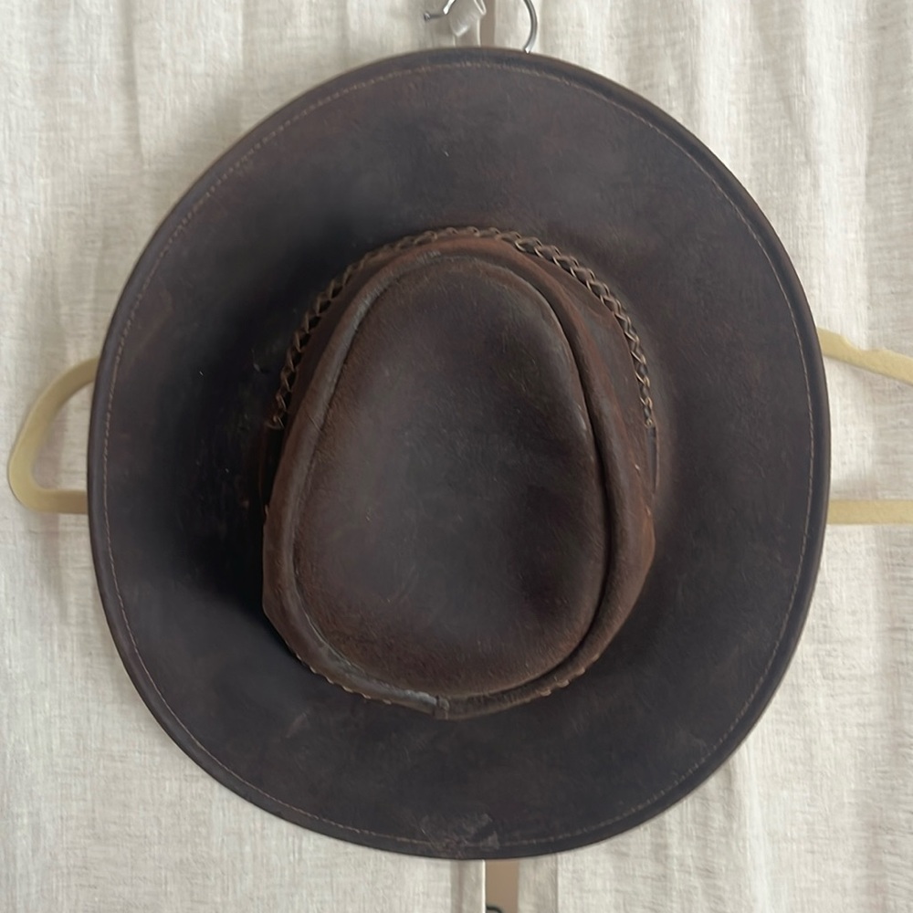 Kakadu Traders Australian Brown Leather Braided Cowboy Hat